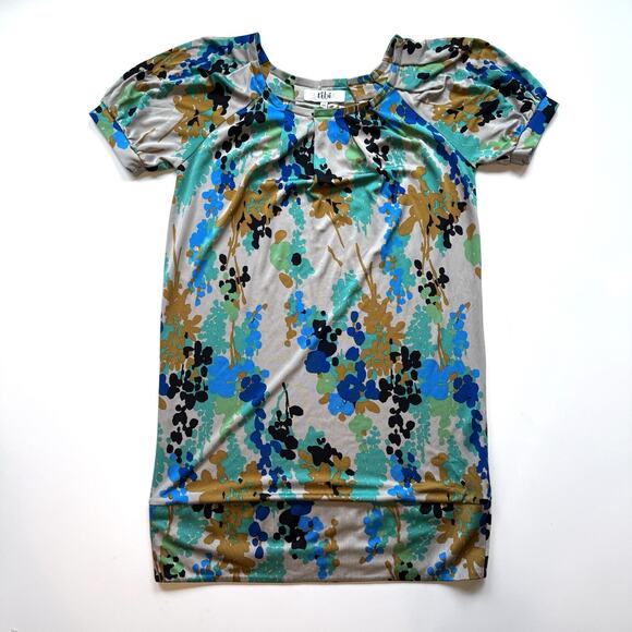 TIBI New York 100% Silk Floral Abstract Dress Women's Size XS - Picture 1 of 10